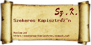 Szekeres Kapisztrán névjegykártya